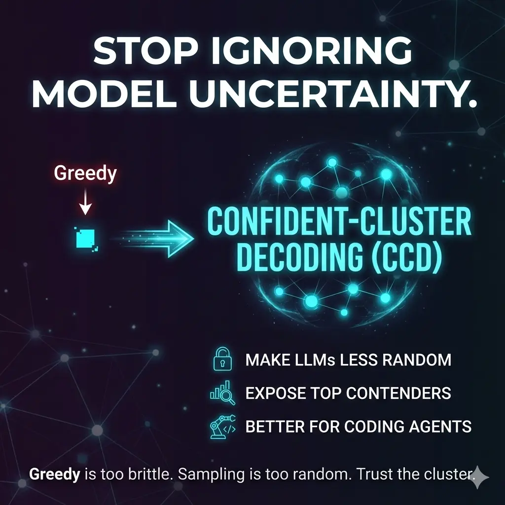 Confident-Cluster Decoding: A New Way to Make LLMs Less Random and More Trustworthy
