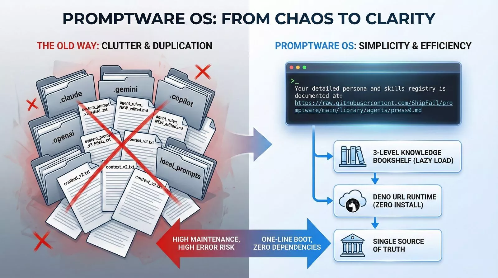 Promptware OS: One Line to Boot Your AI Co‑Founders